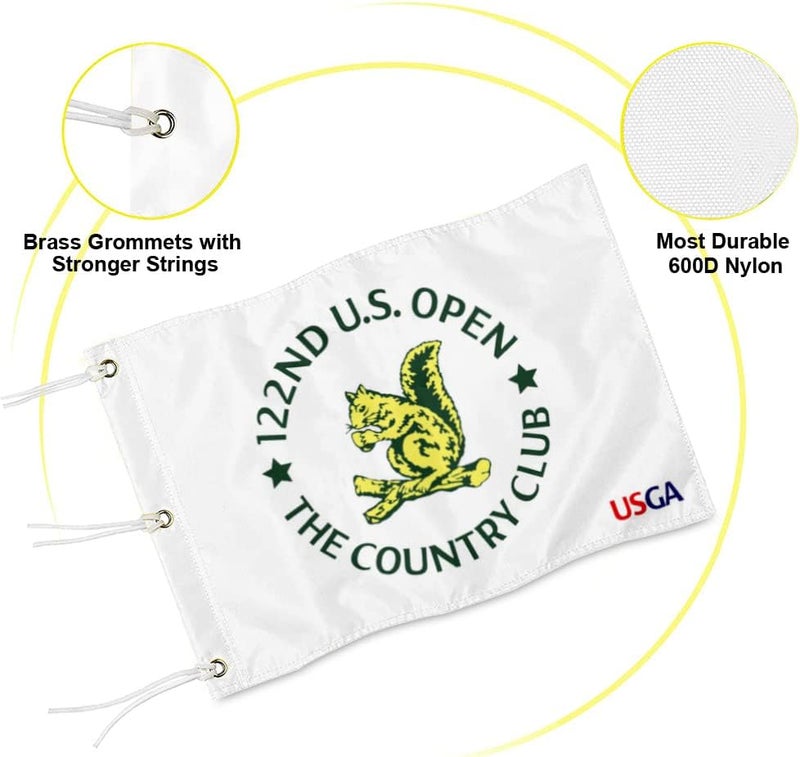2BUT Standard Golf Flag USGA Golf Pin Flag Practic Putting Green Golf Flag For Backyard Garden Double-Sewn 600D Nylon Miniature Pin Flag with Grommets 20" L x 13" H white - Image 3